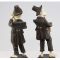 ansamblu de statuete " Klezmer Band". sculptura in fildes si lemn. cca 1900